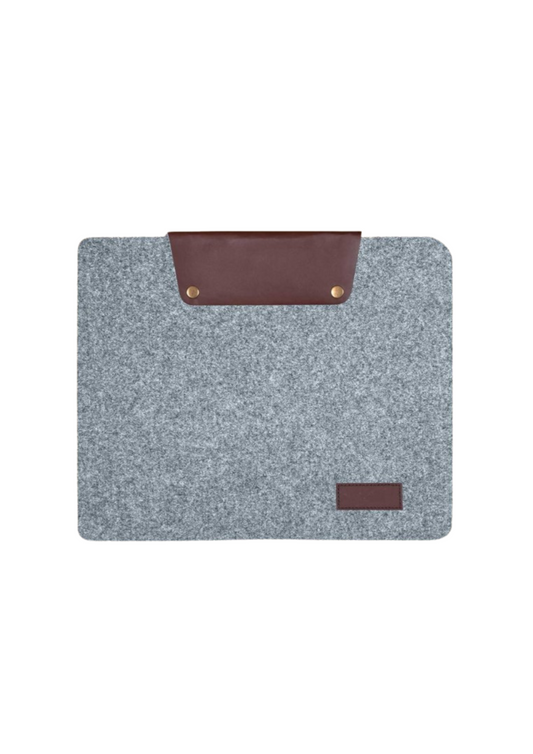 Eco-felt & Vegan Leather Laptop Sleeve