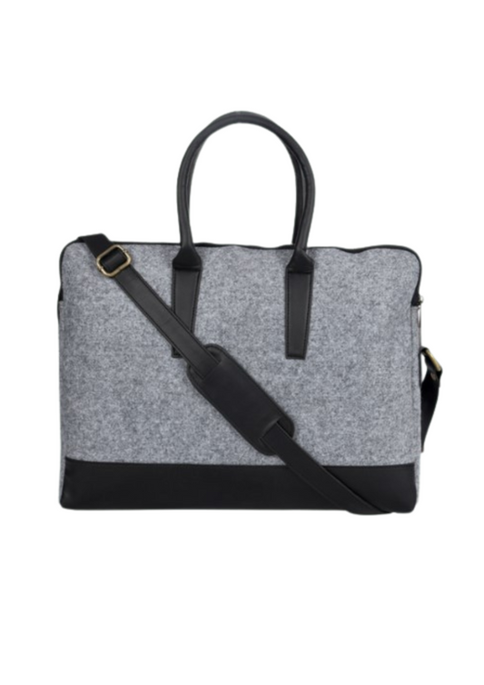 Eco-felt & Vegan Leather Laptop Bag