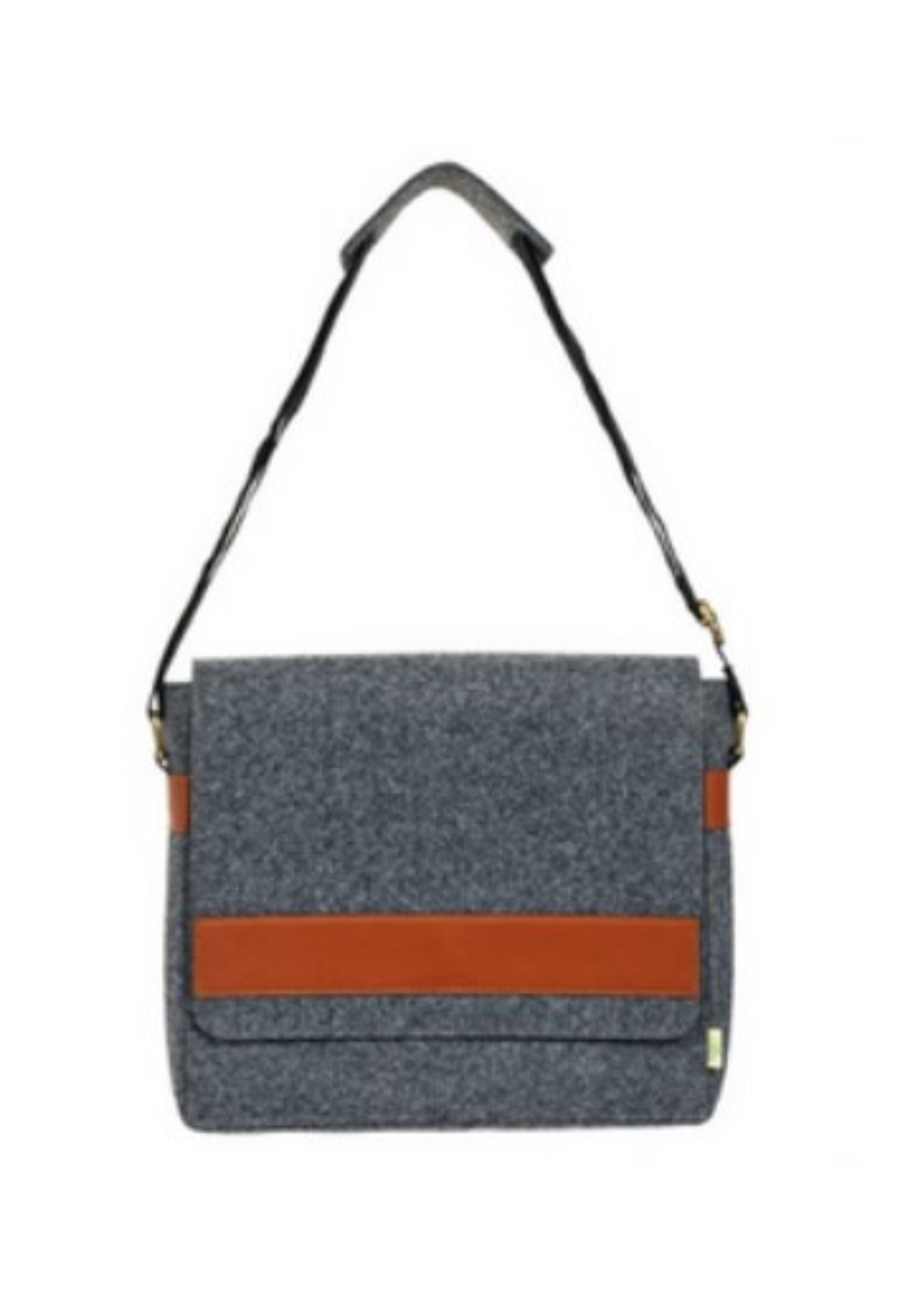 Eco-felt & Vegan Leather Shoulder Bag